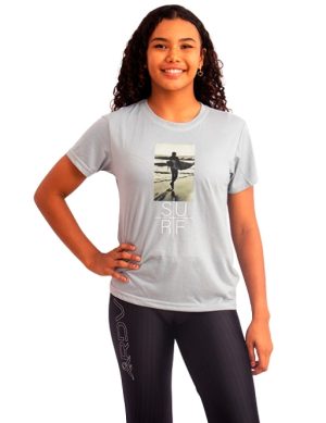 Camiseta feminina manga curta RDV Surf SURF WALKING