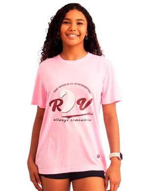 Camiseta feminina manga curta RDV Kitesurf THE WORLD IS KITESURFING